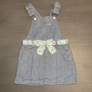 Genuine Kids Striped Denim Kids Overall Dress